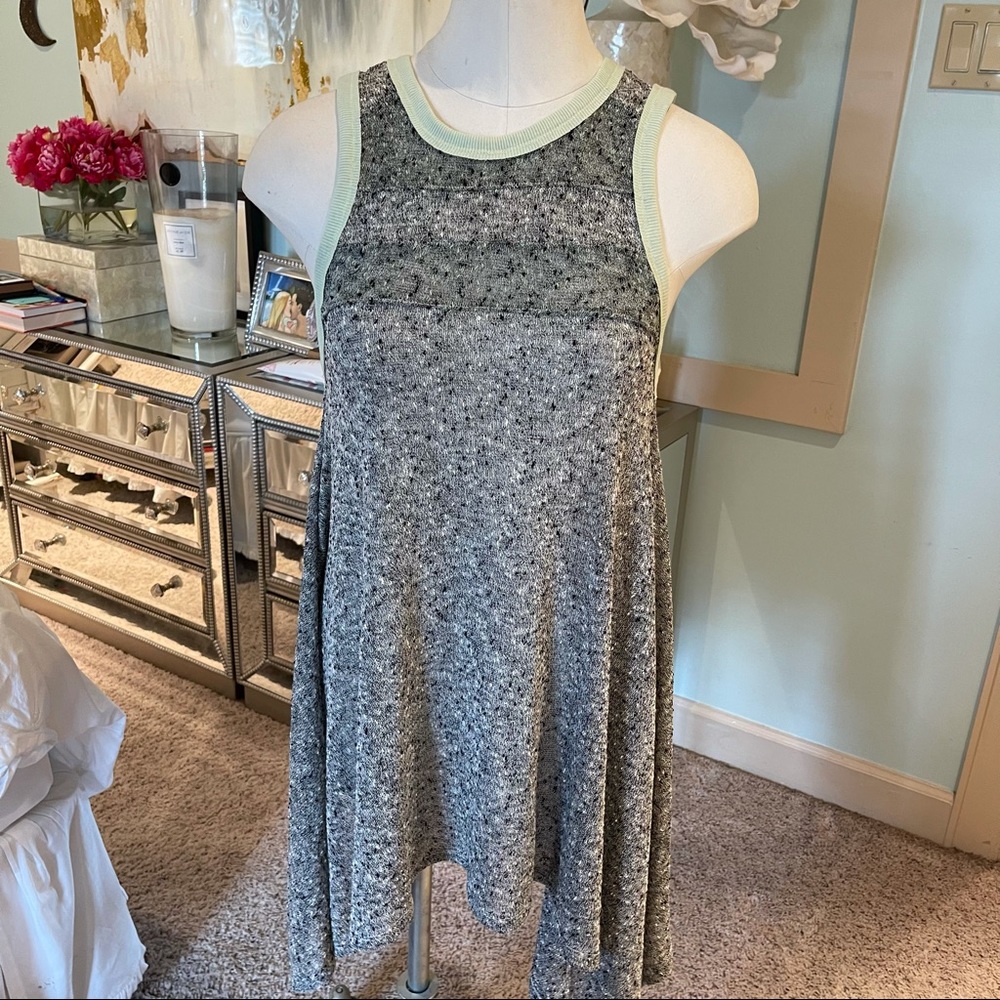 Free People Black & White Sweater Tank